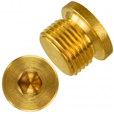 50 Verschlussschrauben 3/8 Zoll Rohrgewinde - DIN 908 - Messing