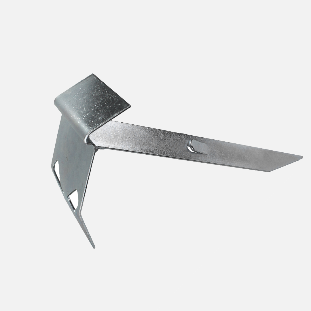 5 Alberts Auflaufstütze 47x125 mm - blau verzinkt - mit abschraubbarem Erddorn