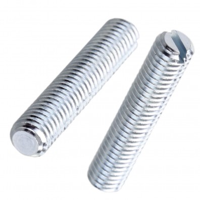 100 Gewindestifte mit Schlitz und Kegelkuppe DIN 551 verzinkt M8x16 mm