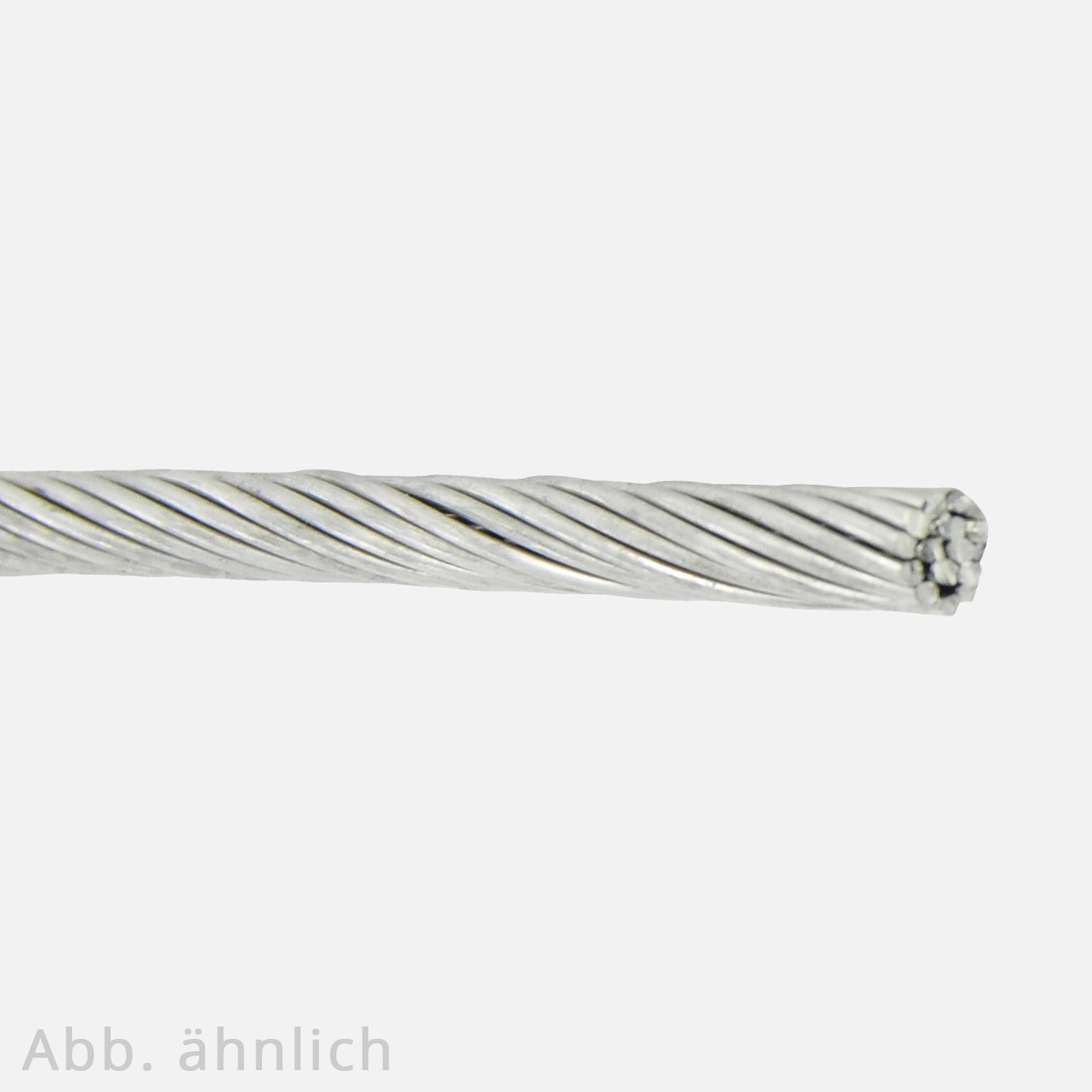1 Meter Edelstahl-Drahtseil 7X7 mittelweich, 3mm, Edelstahl A4