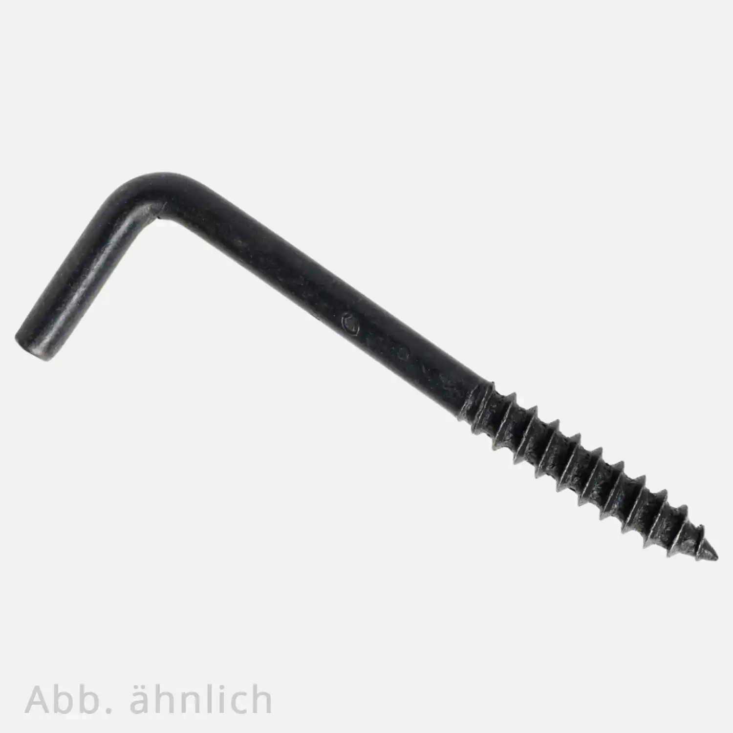 1 Schraubhaken schwarz gerade geschwärzte HCP Beschichtung 4x60 mm