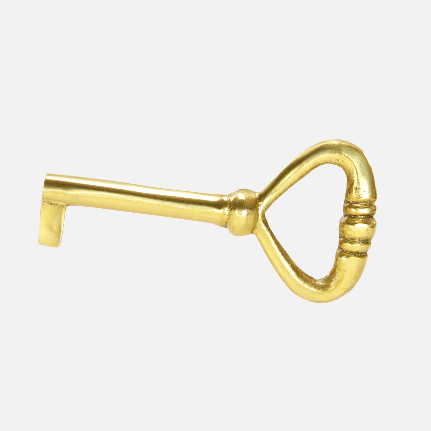 1 HSI Möbelschlüssel Zamak vermessingt 32 mm