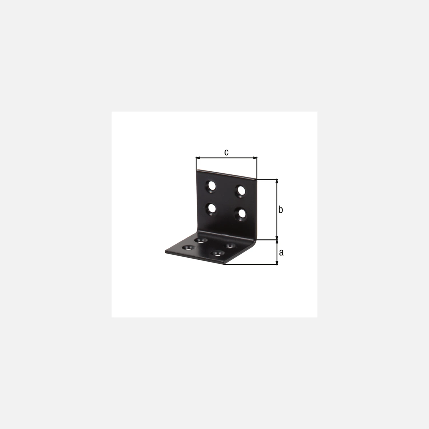 1 Alberts Winkelverbinder - verzinkt- schwarz - kunststoffbeschichtet - 40 x 40 x 40 mm