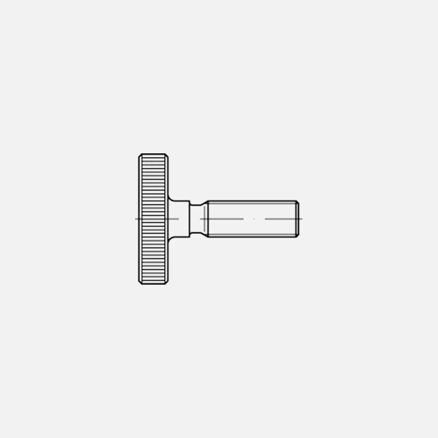 10 Rändelschrauben M10x50 mm - DIN 653 - niedrige Form - blank