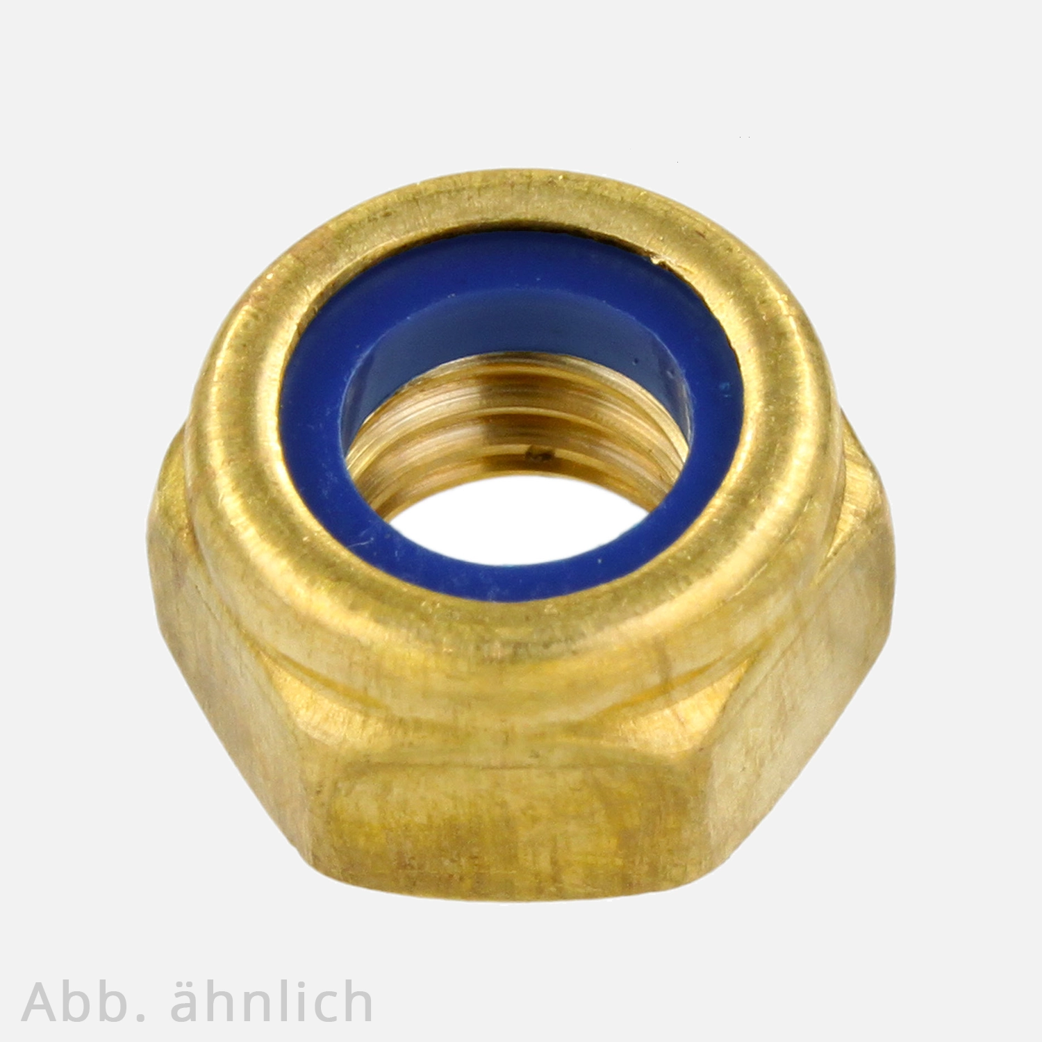 Sechskantmutter | DIN 985 | mit Klemmteil | Messing 