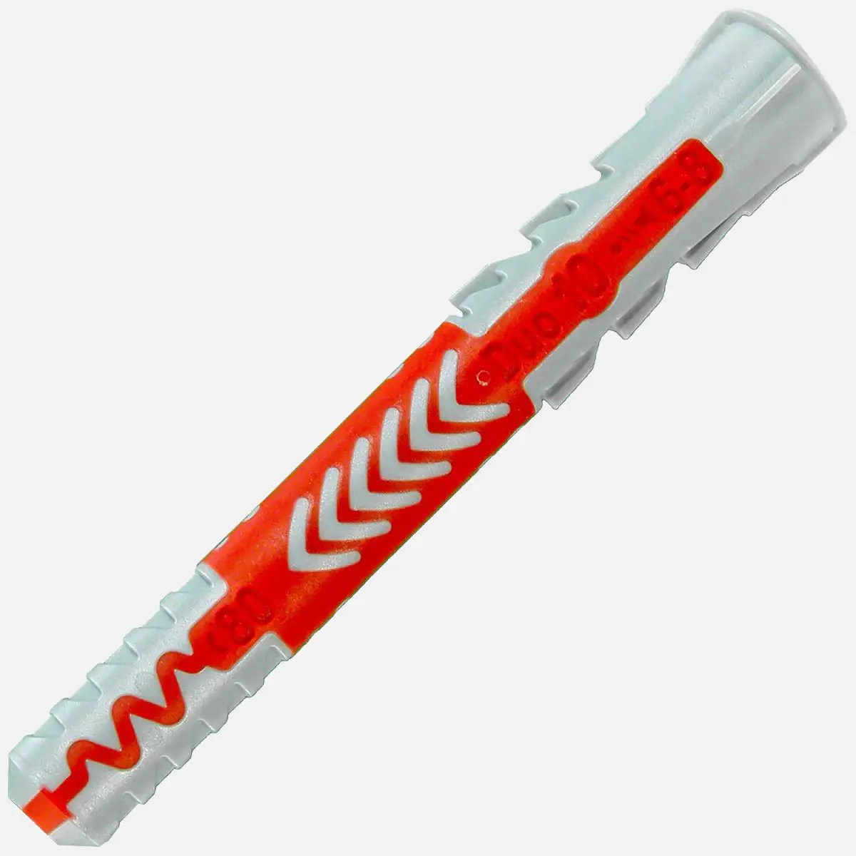 10 FISCHER DUOPOWER Nylon-Dübel - 10x80 mm - mit Sechskantschrauben