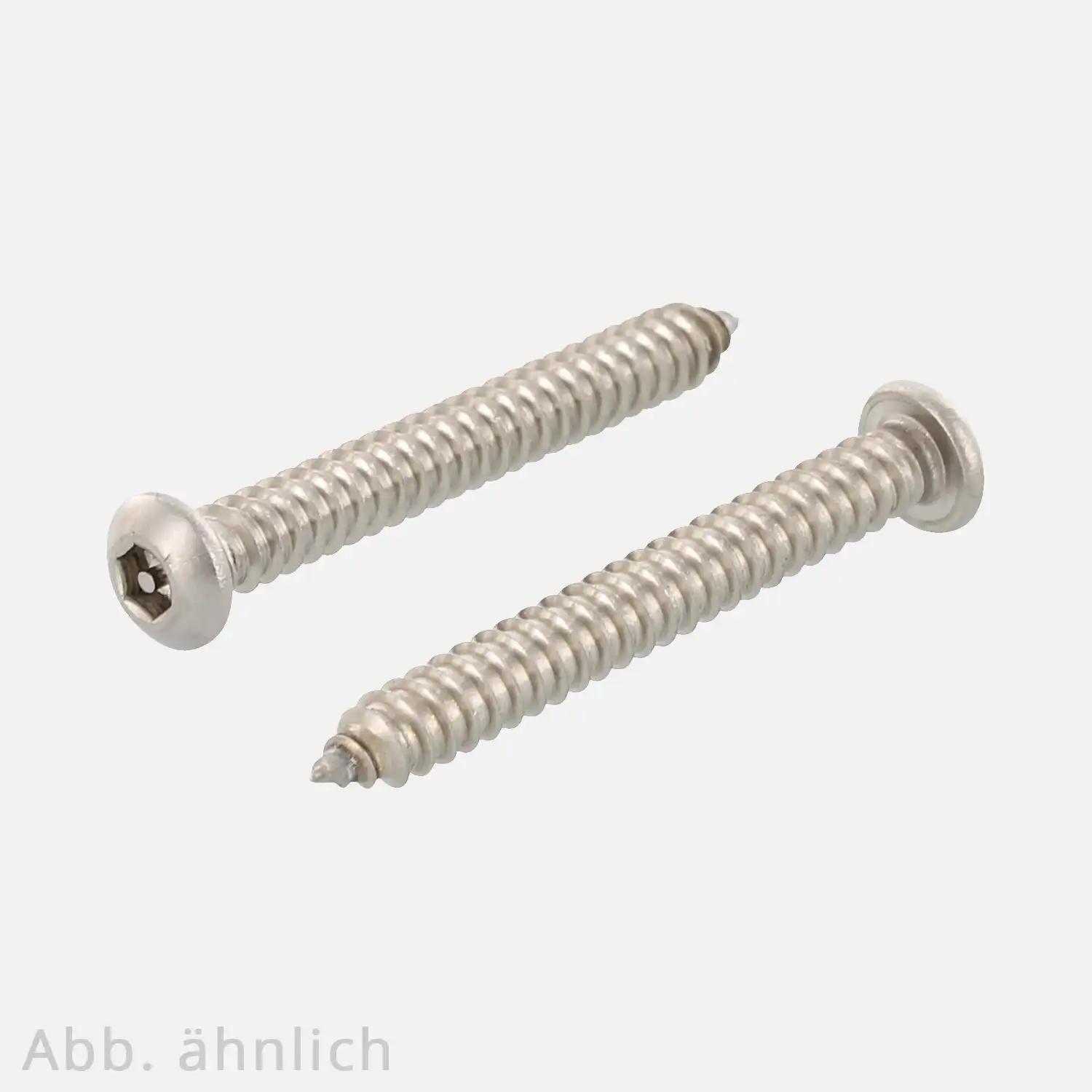 100 Sicherheitsschrauben, Flachrundkopf , 4,8x13 mm ,Antrieb Hex mit Loch/Tamper 3 , Edelstahl A2