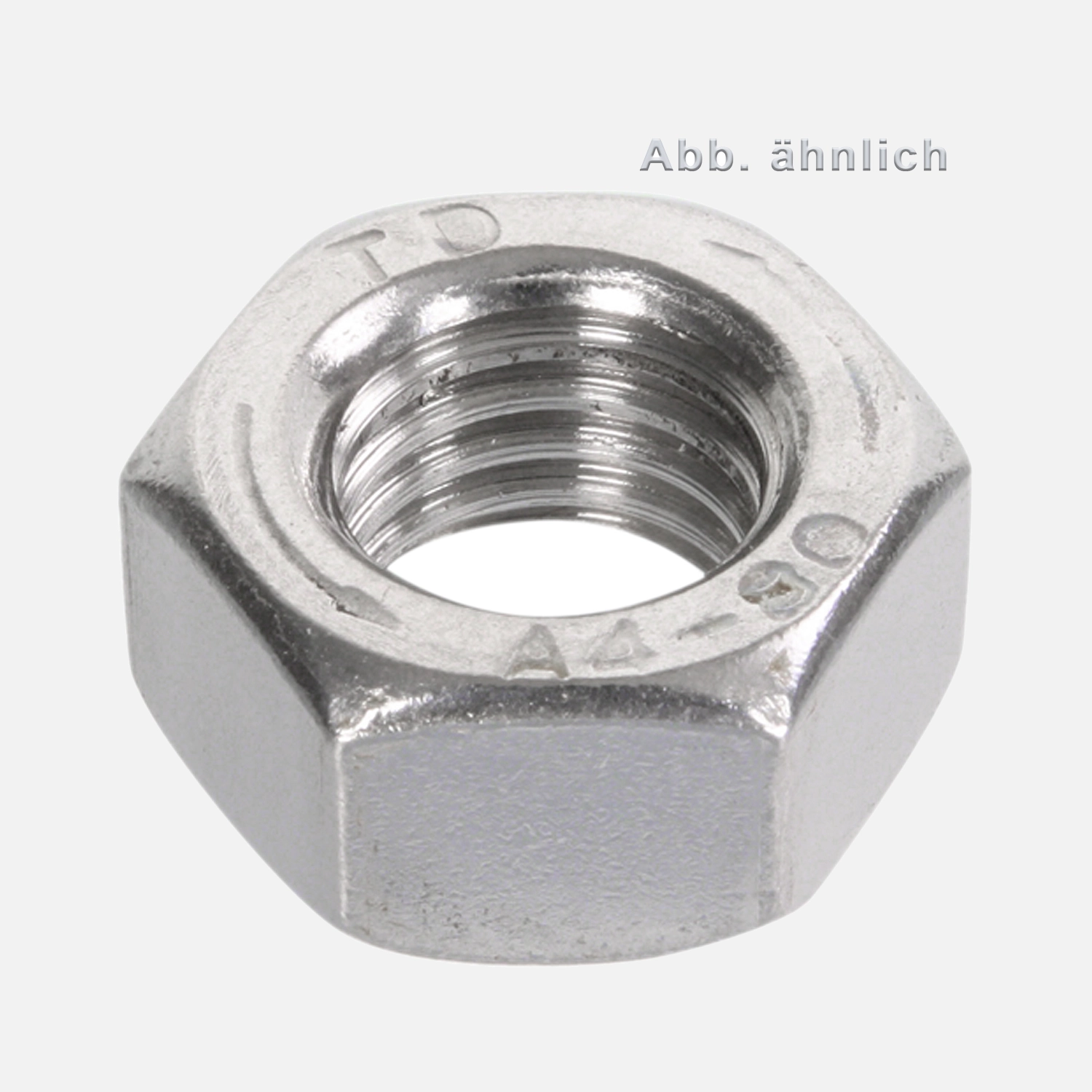 1 Sechskantmutter M14 - Linksgewinde - SW22 - Edelstahl A4-70 - DIN 934 