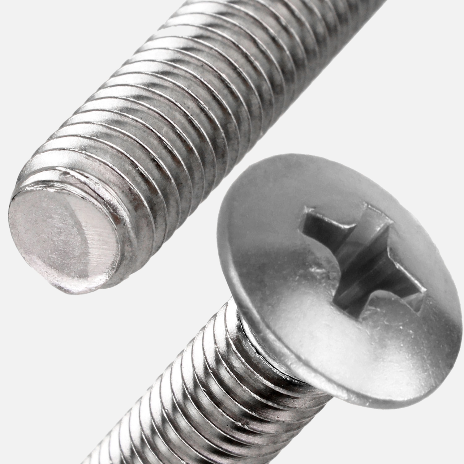 1000 Senkschrauben DIN 966 Edelstahl A2 Phillips Linsenkopf 4x14