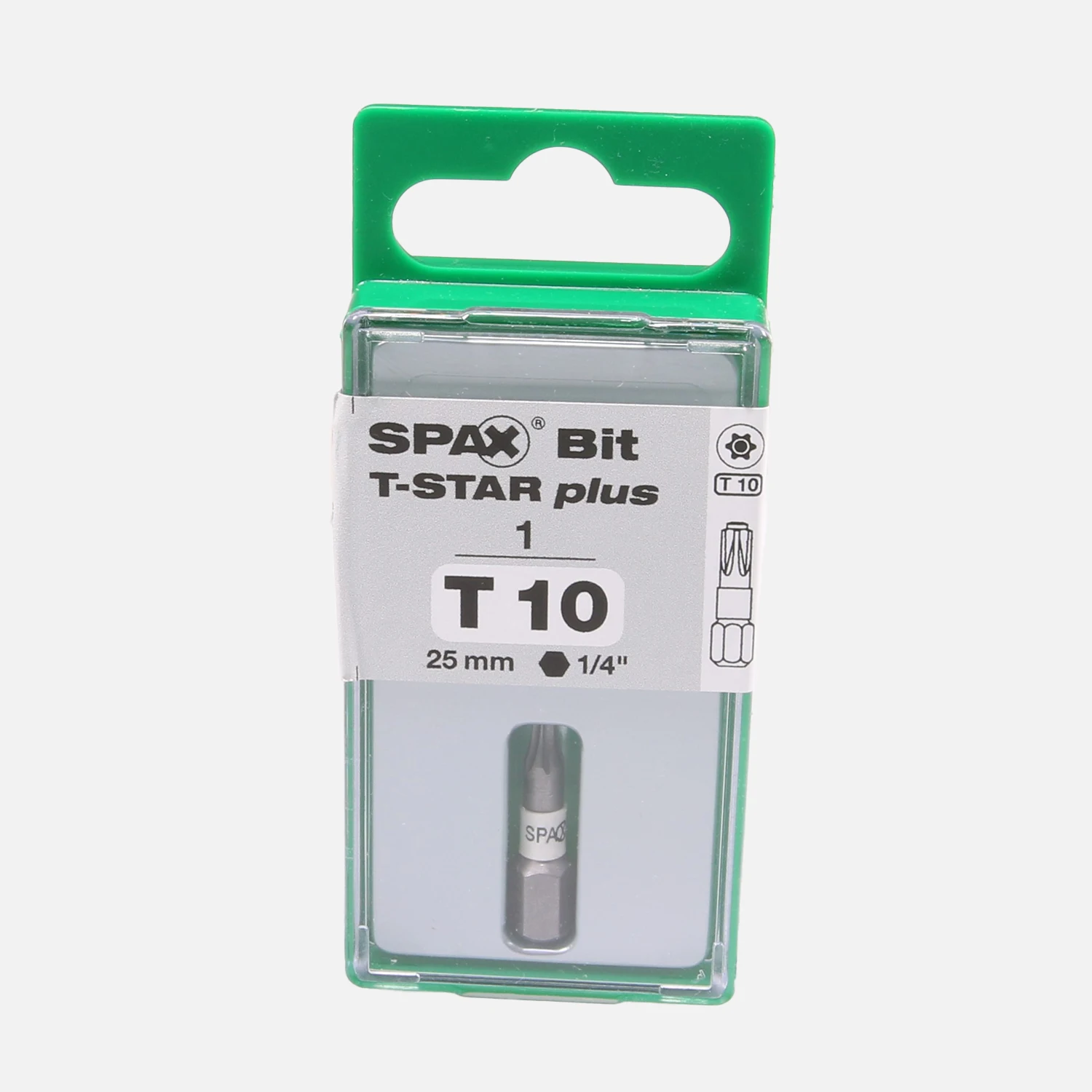 1 SPAX T-STAR® Plus Torx Bit mit Zapfen für SPAX Schrauben T10 Länge 25 mm