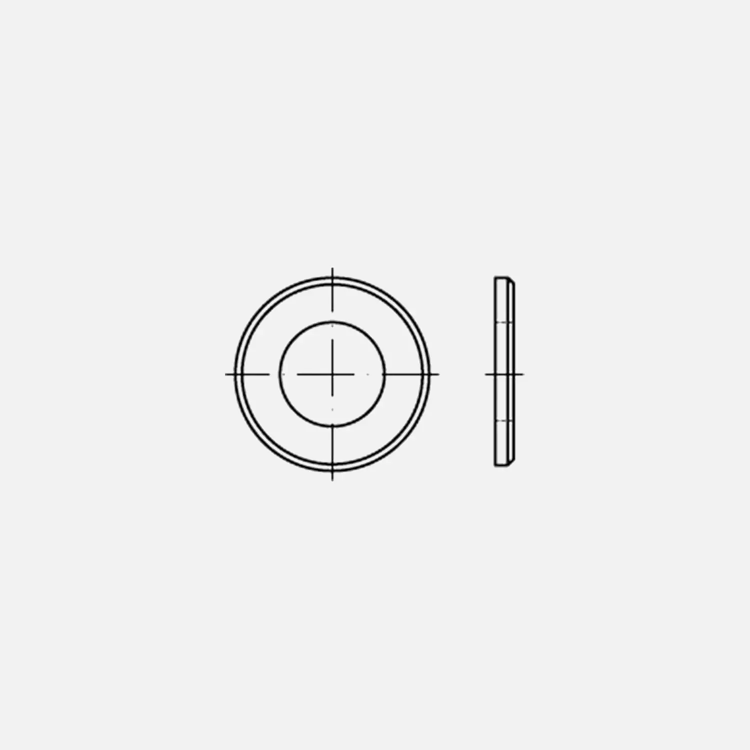 100 Unterlegscheiben DIN 125 Form B Edelstahl A2 17 mm für M16