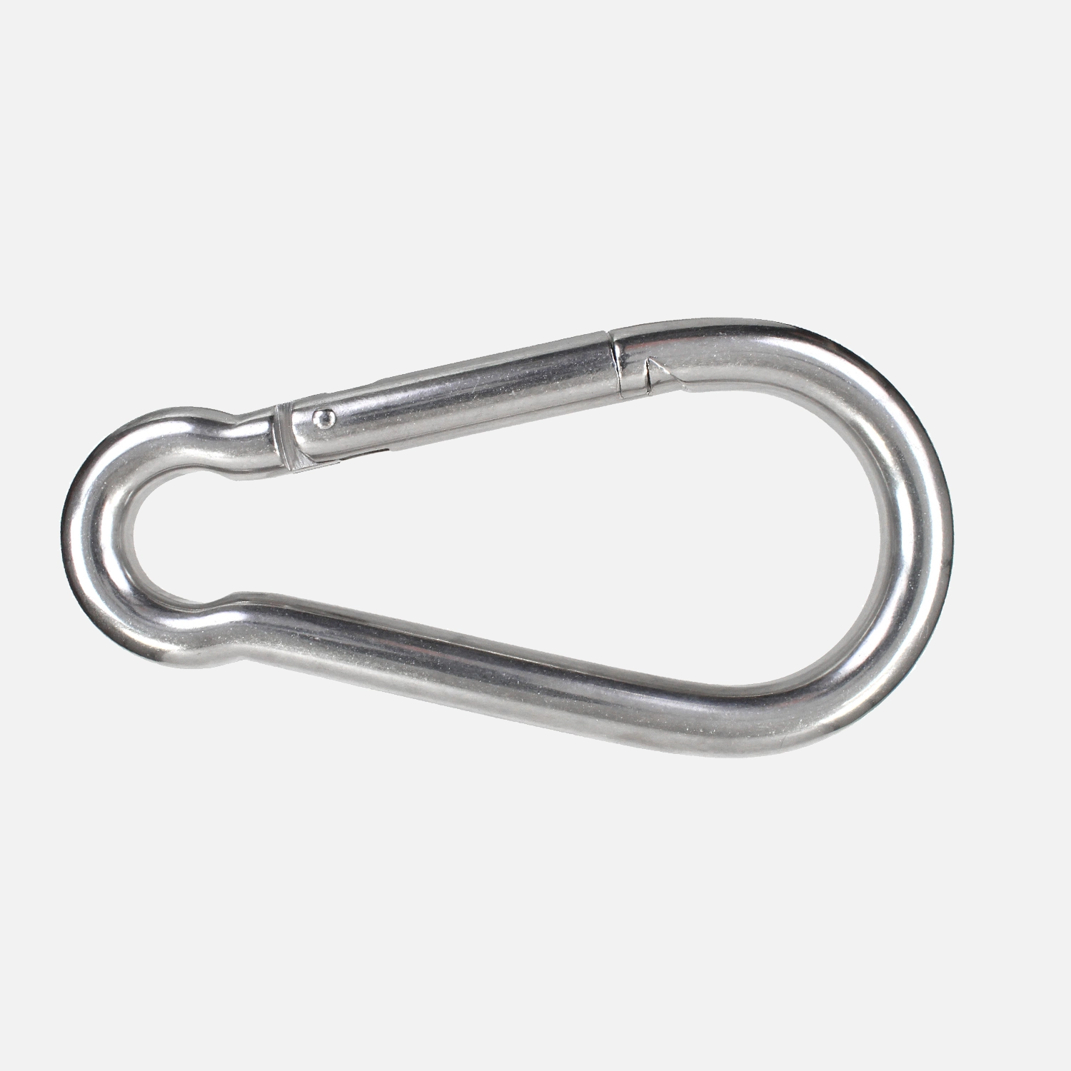 1 Karabinerhaken Edelstahl A4 birnenförmig 12x140mm