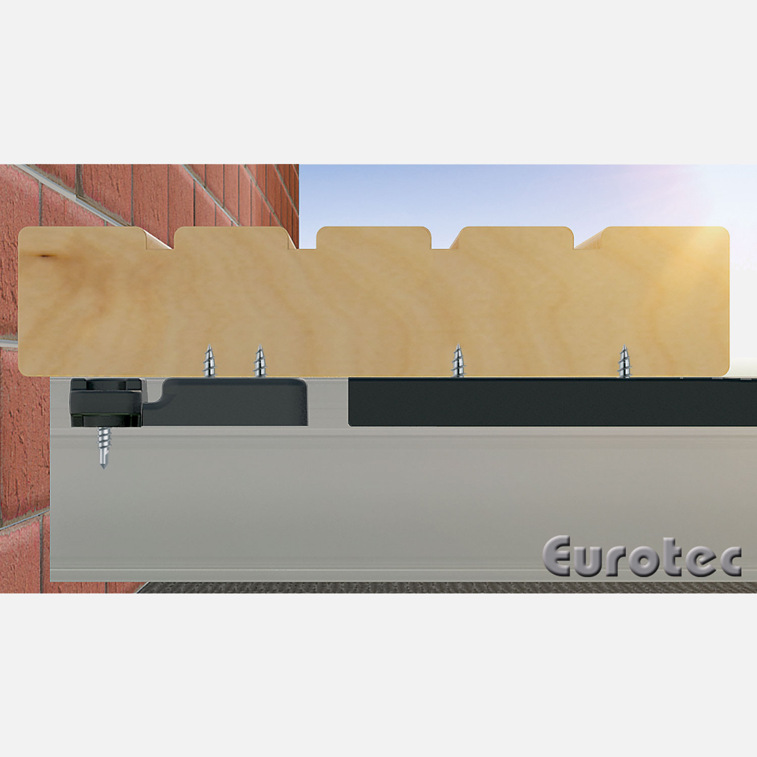 10 EuroTec Terrassen StarterClip - inkl. 40 Schrauben - PA 6.6 mit 30% Glasfaser