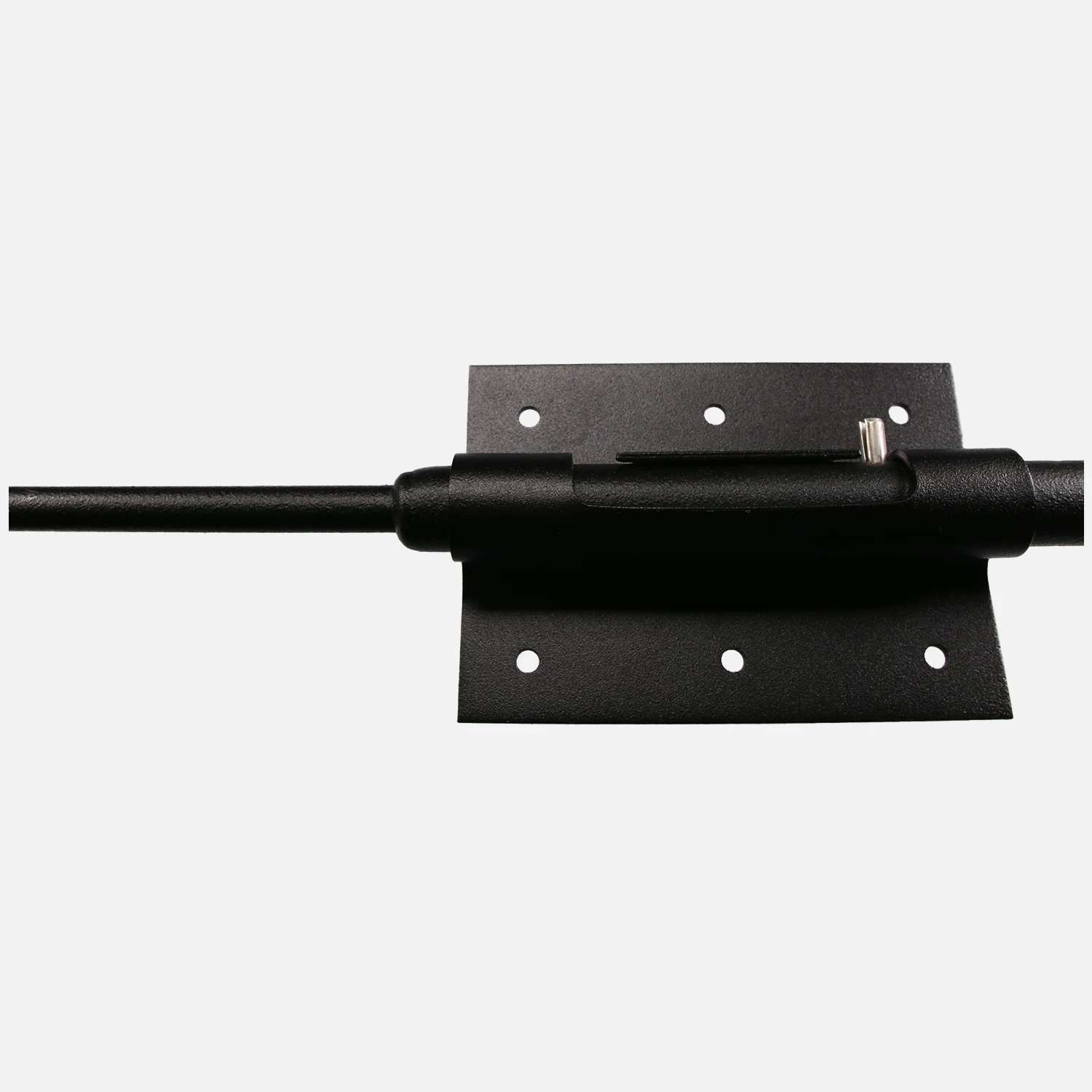 1 Schubriegel in schwarz 400 mm mit Befestigungsplatte 83x120 mm