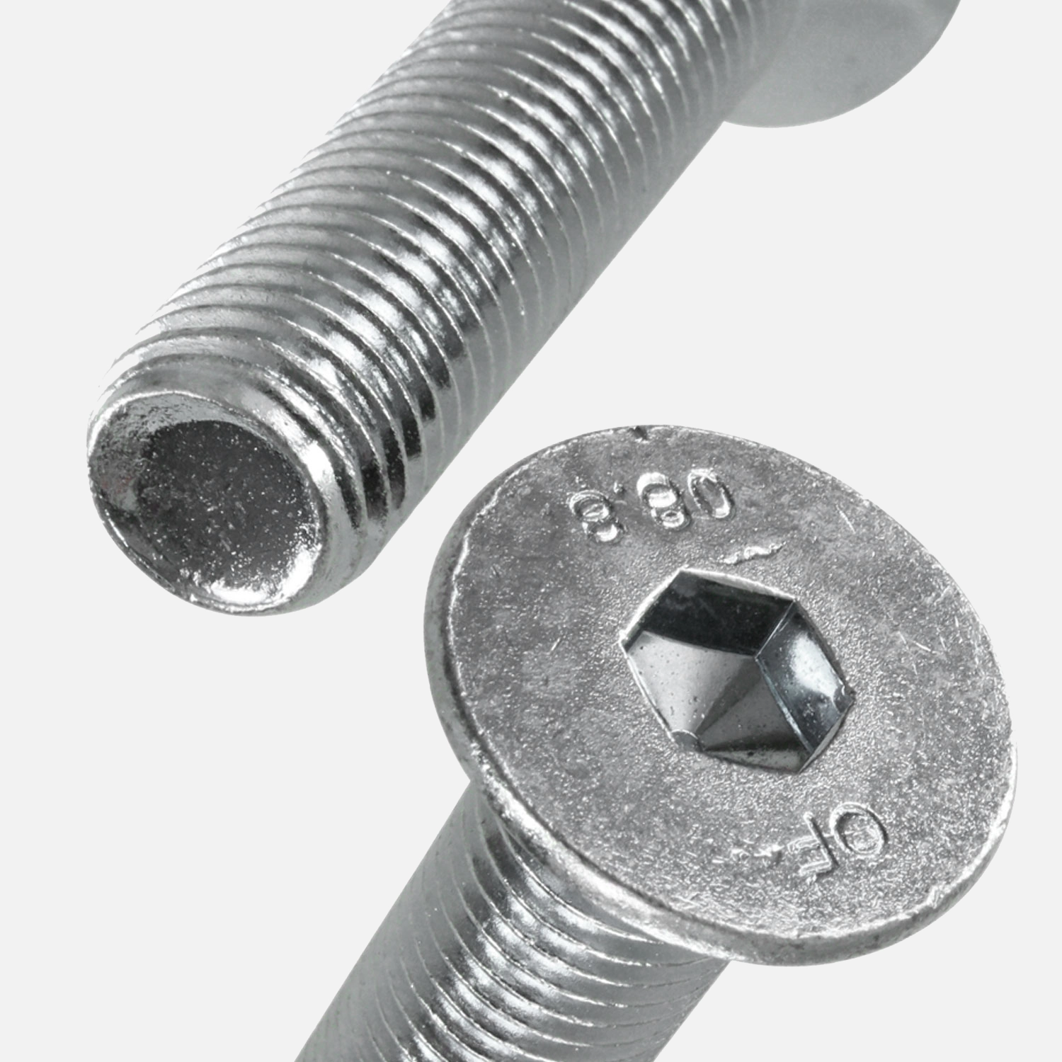 100 Senkschrauben M6x16 mm - ISO 10642 - Innensechskant - 8.8 verzinkt