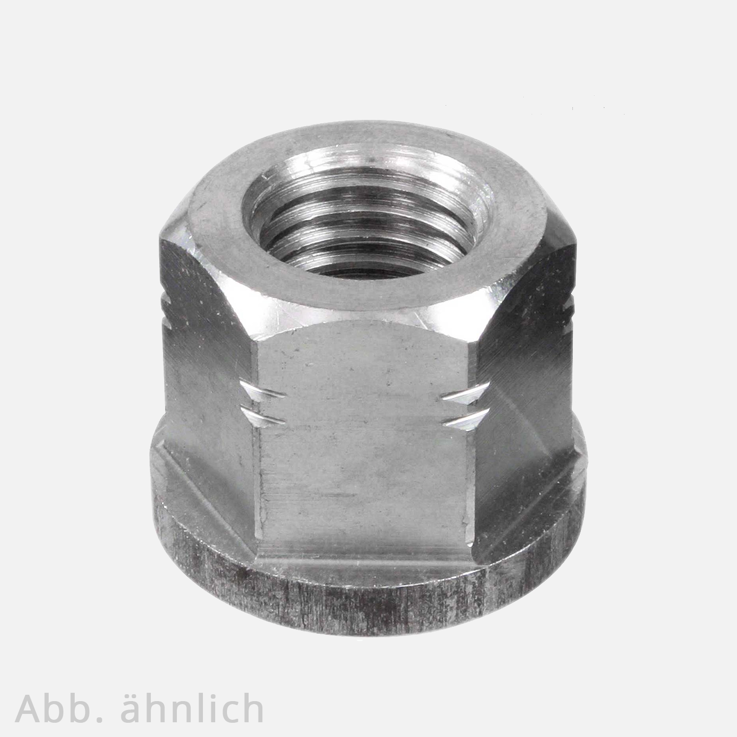 10 Sechskantmuttern M8 - DIN 6331 - mit Bund - Edelstahl A4