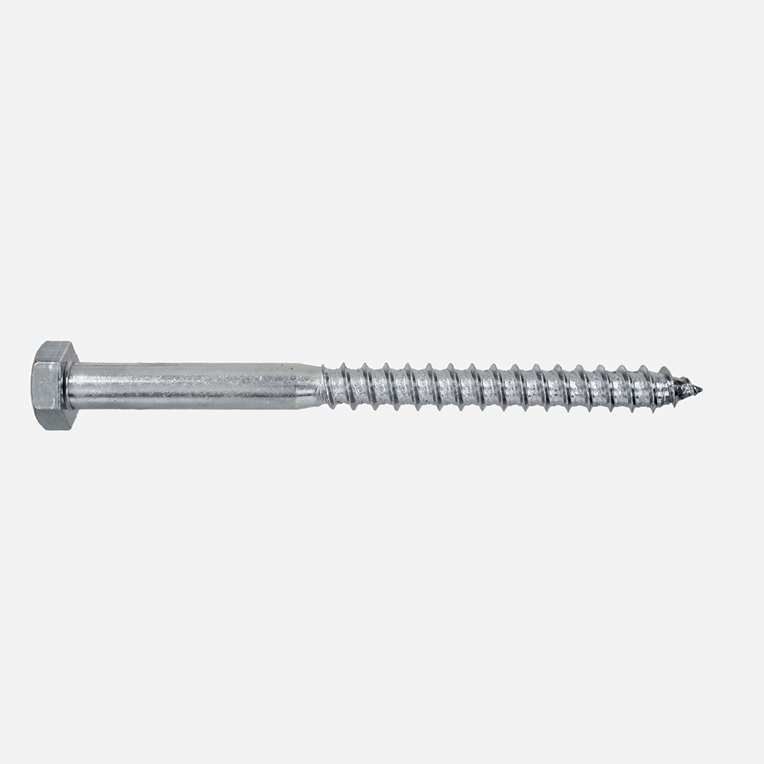50 Sechskant-Holzschrauben - 12x150 mm - DIN 571 - verzinkt