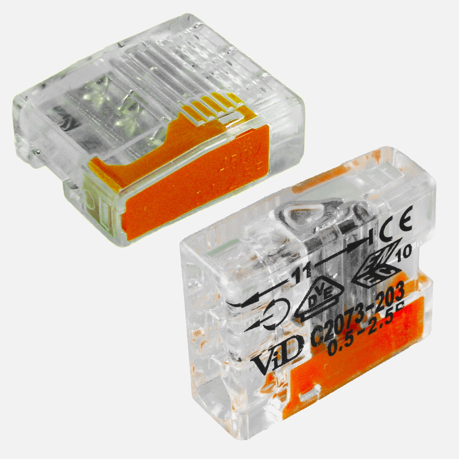 100 ViD Steckklemmen / Federzugklemmen - Polzahl: 3