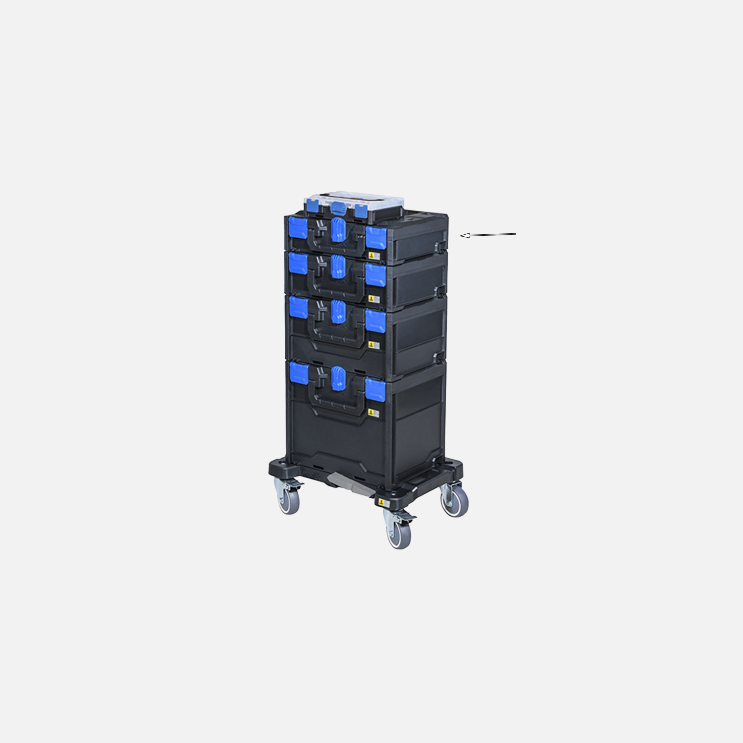 1 Allit Kleinteile- und Aufbewahrungsbox mit Kopplungssystem aus Kunststoff EuroPlus MetaBox 118