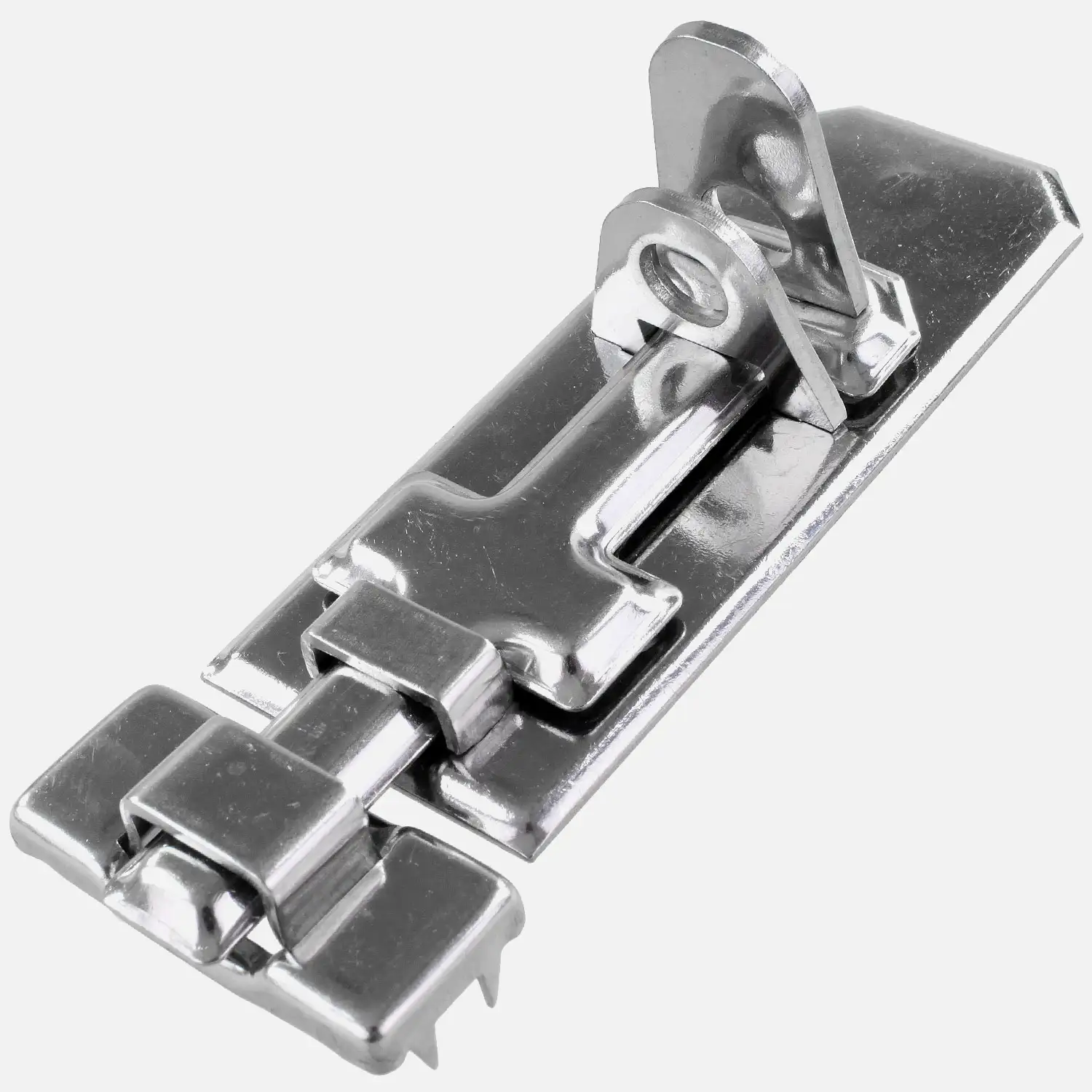 1 Alberts Sicherheits-Schlossriegel 100x40 mm - gerade Ausführung - Edelstahl