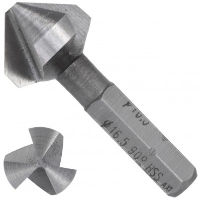 1 KEIL HSS Bit - Kegelsenker 90 Grad, 3-Schneiden 16,5mm