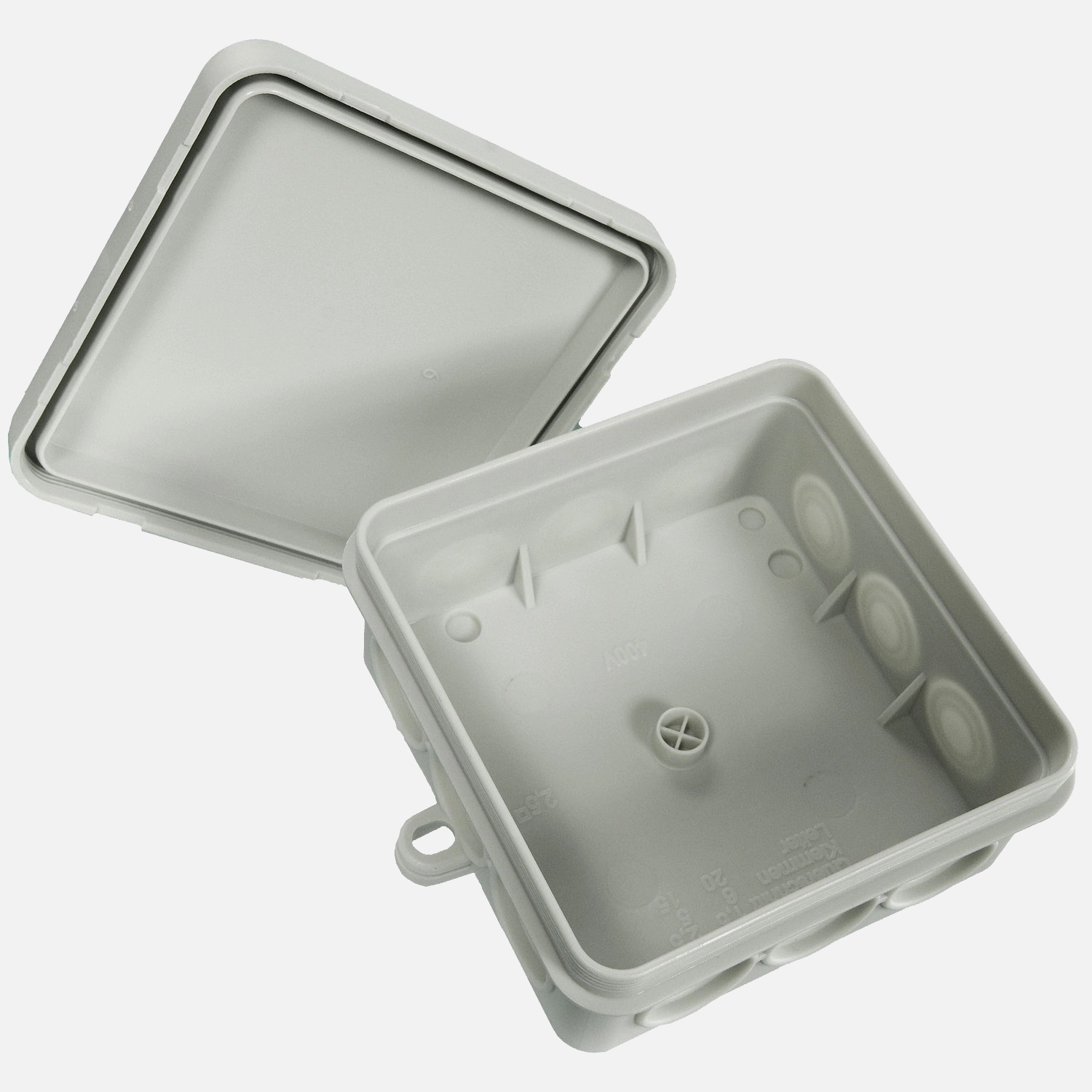 1 VDE-Aufputz Abzweigdose, Verteilerdosen, PE, Feuchtraum, IP55, 85x85 mm