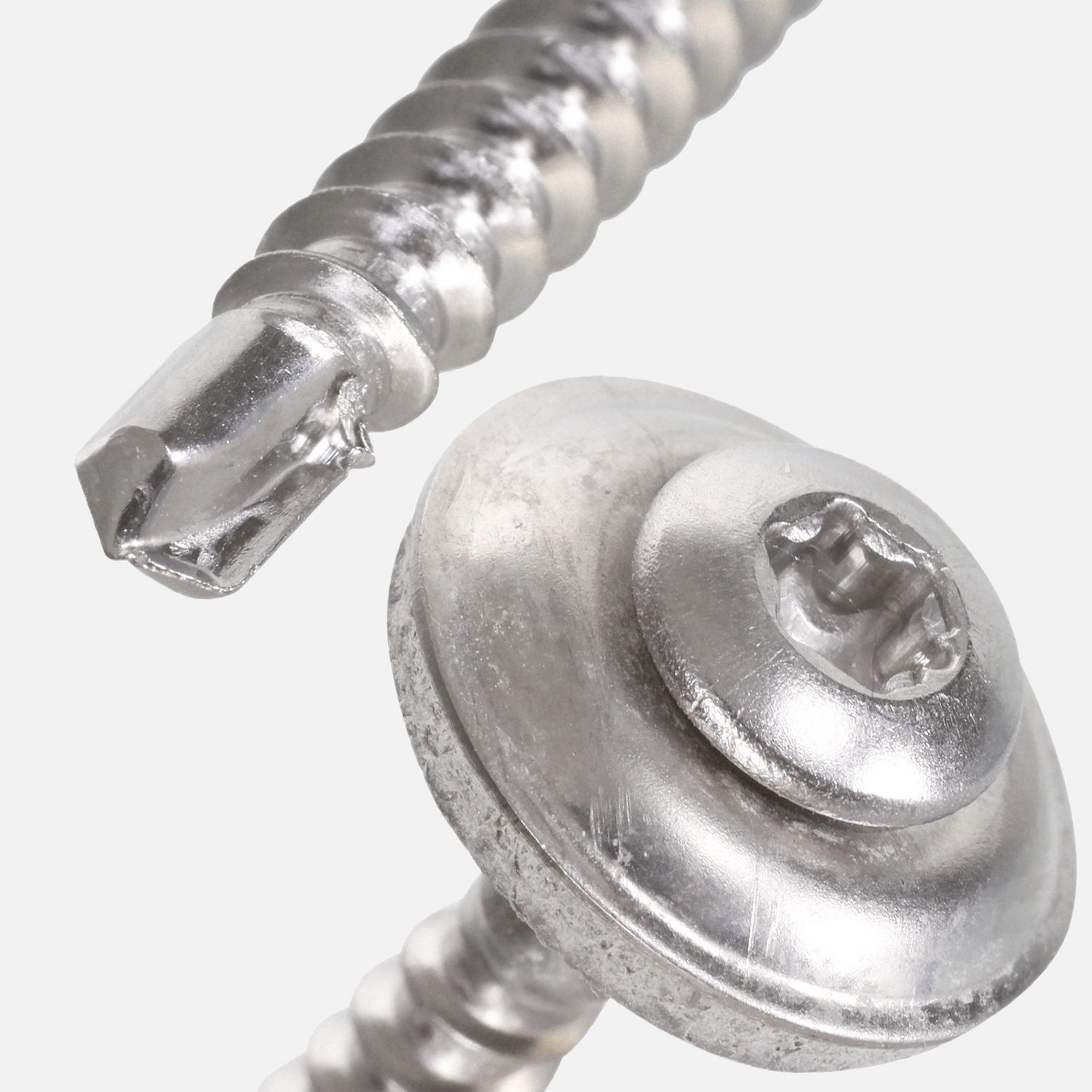 200 Spenglerschrauben 4,5x25 mm - mit Bohrspitze&Scheibe - TX20 - Edelstahl A2