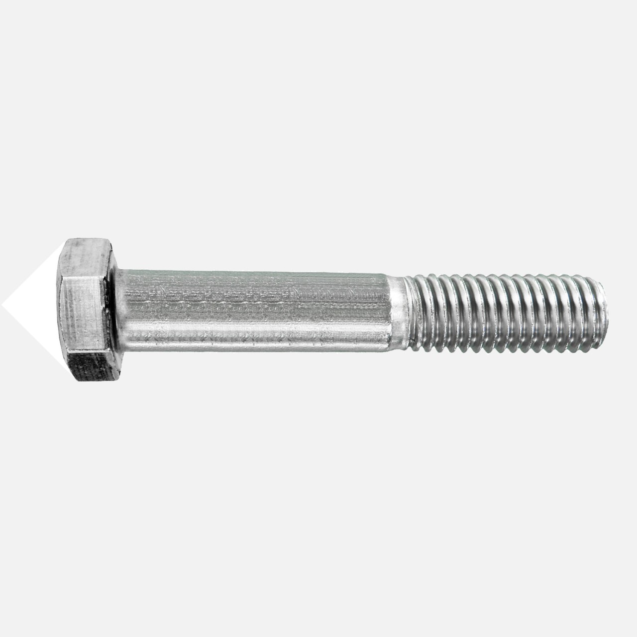 1 Sechskantschraube DIN 931 - M16x95mm - Edelstahl A2