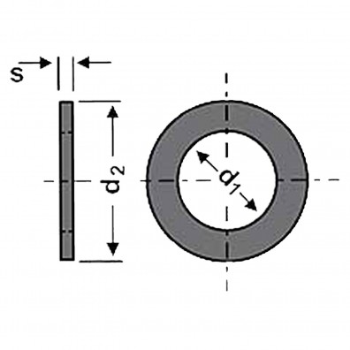 10 Unterlegscheiben DIN 125 Form B galvanisch verzinkt 50 mm für M48