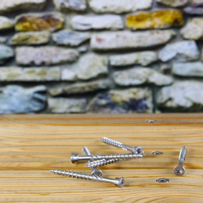 1 Terrassenschraube 4x50mm - Edelstahl C1 - Zylinderkopf mit Torx Antrieb