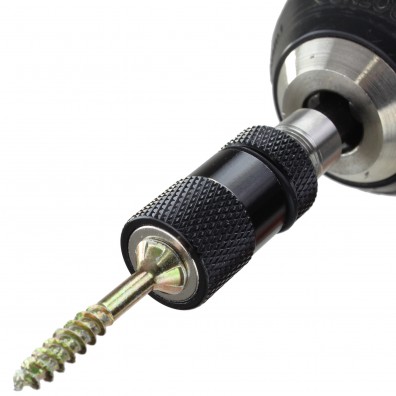 1 Trockenbau-Bithalter mit Tiefenanschlag - 58 mm lang - magnetisch - für 1/4" Bits