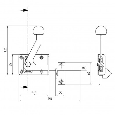 1 Alberts Edelstahl Gartentorfalle 80x55 mm Grundplatte - Kugelgestrahlt