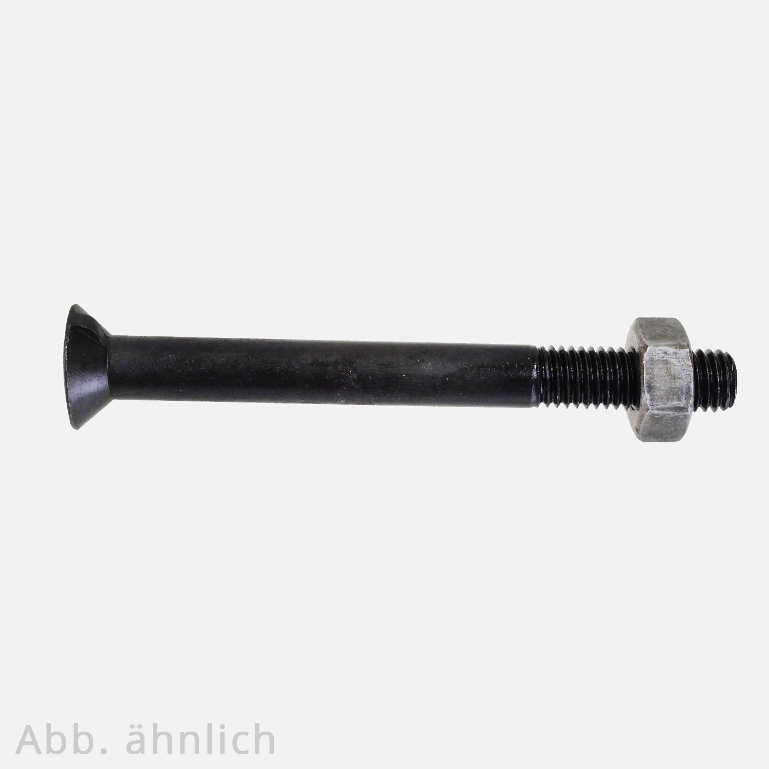 100 Senkschrauben M12x35 mm - DIN 604 - mit Nase und Mutter - blank