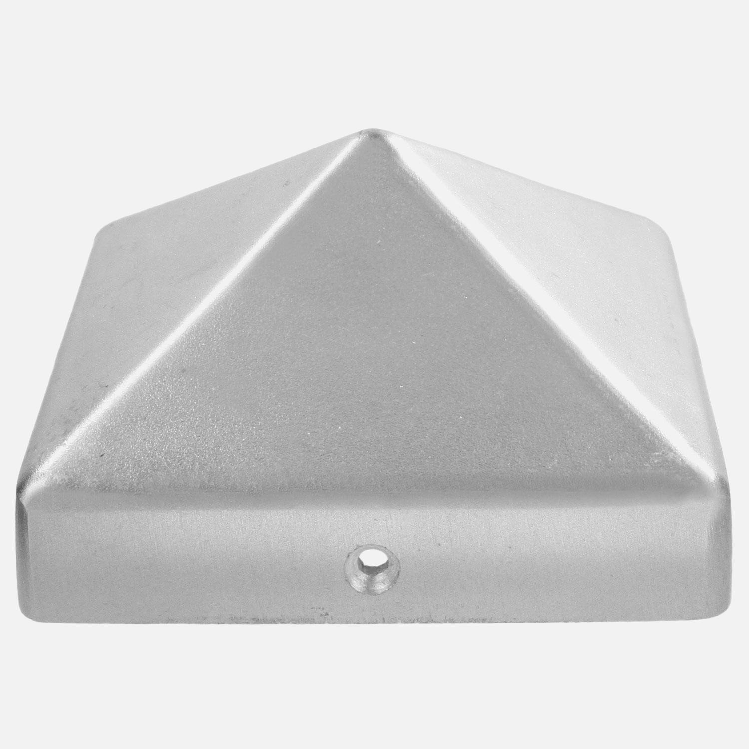 1 Alberts Pfostenkappe hohe Form Aluminiumguss blank 91x91 mm