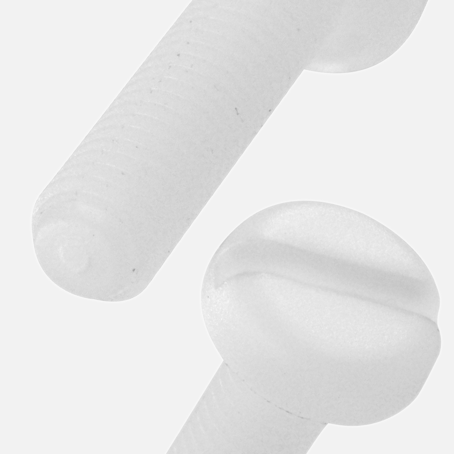 200 Flachkopfschrauben M4x10 mm - DIN 85 - mit Schlitz - Polyamid