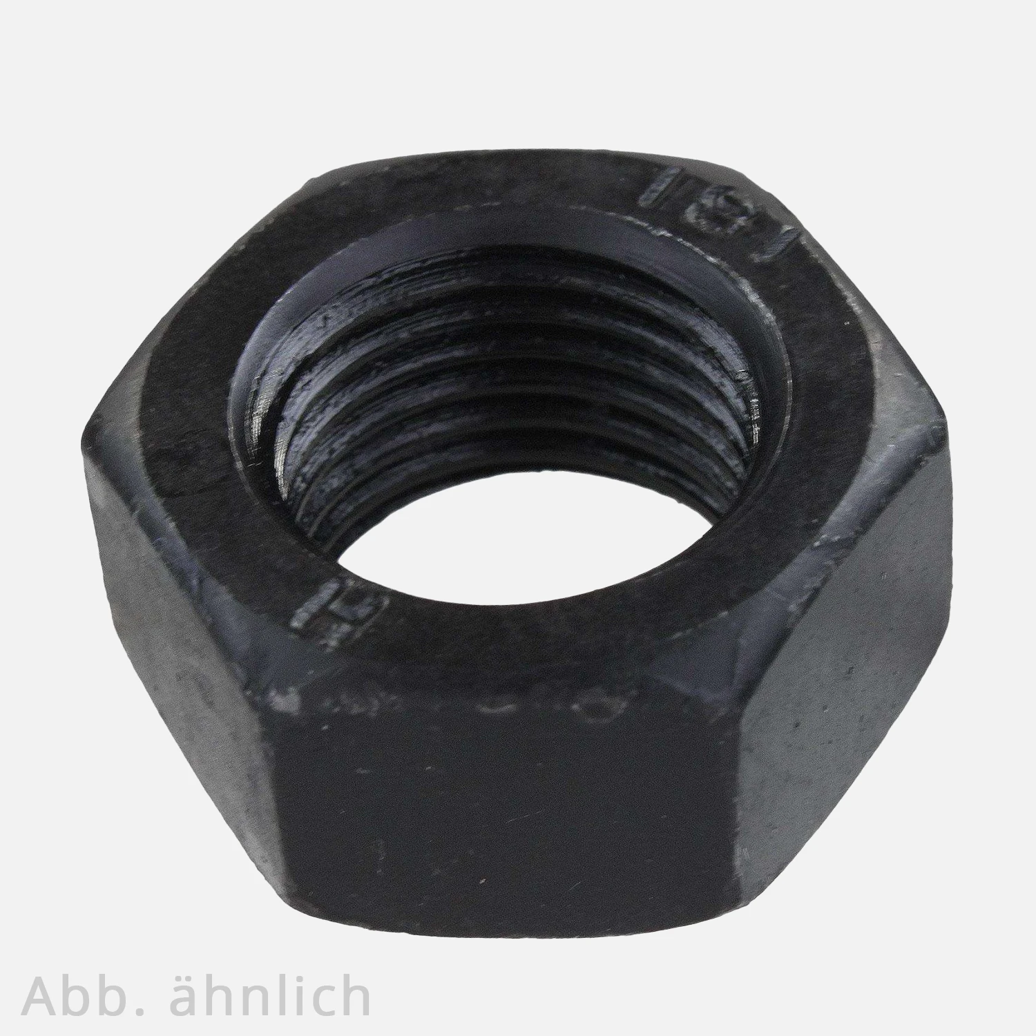 Sechskantmutter | DIN 934 | Feingewinde 1mm | schwarz | Stahl 8.0