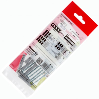 12 tlg. FISCHER Montage-Set Gardinenstangen Innenbereich