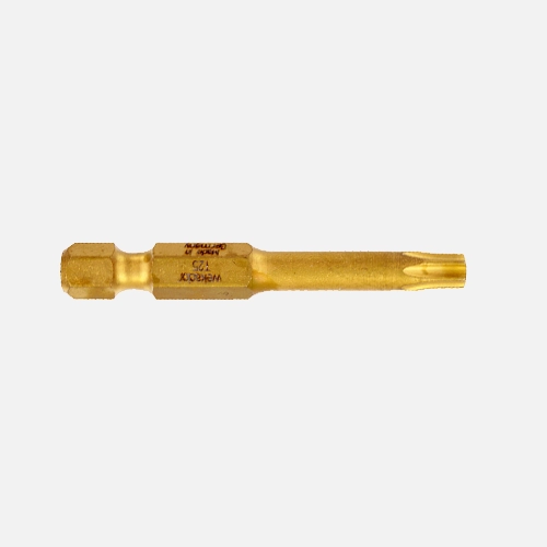 1 Torx Bit TX25 1/4" Aufnahme E 6,3, Länge 50mm Titan beschichtet Abtrieb Größe: 25 / Abtrieb Kürzel: Antrieb Kürzel=TX / Gesamtlänge: 50 mm / Inhalt (VPE): 1 Stück