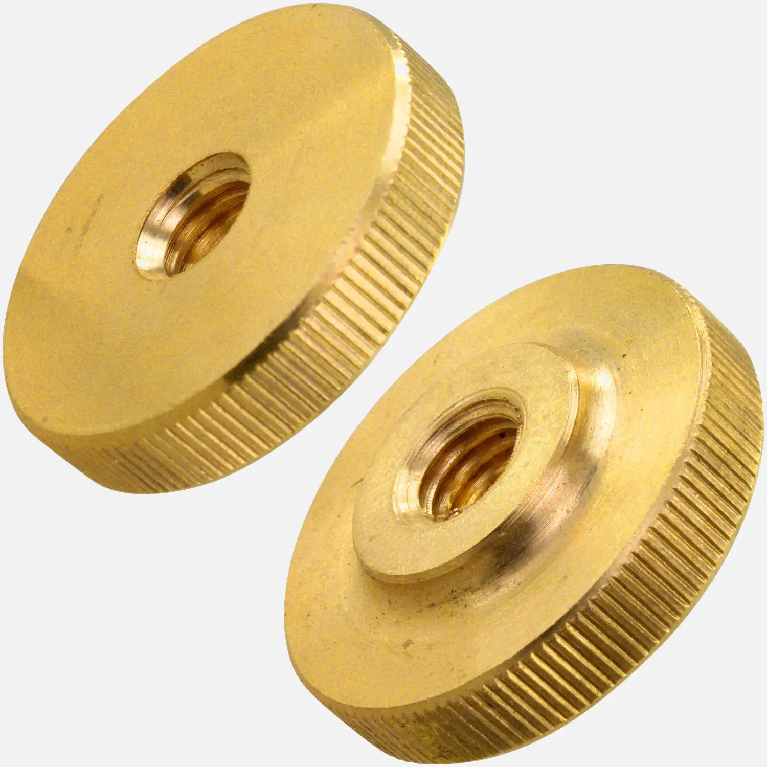 100 Rändelmuttern M3 - DIN 467 - niedrige Form - Messing