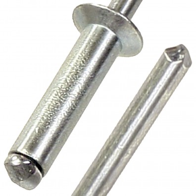 500 Gesipa Blindnieten Stahl verzinkt - 4x16 mm - Senkkopf - DIN 7337