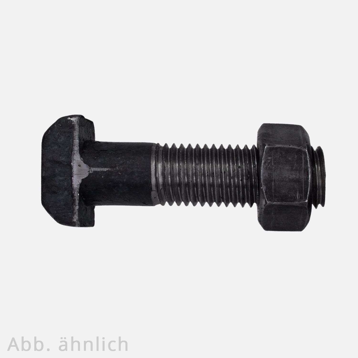 25 Hammerschrauben, Hammerkopfschrauben 8x30 mm - DIN 261 - mit 4.6 Mutter - blank