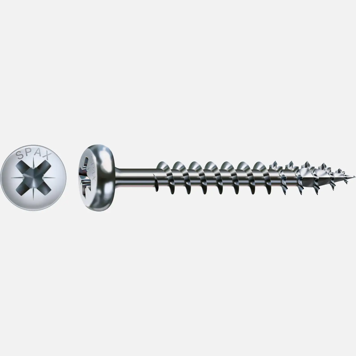 200 SPAX Universalschrauben 5x70 mm - verzinkt - PZ - Halbrundkopf