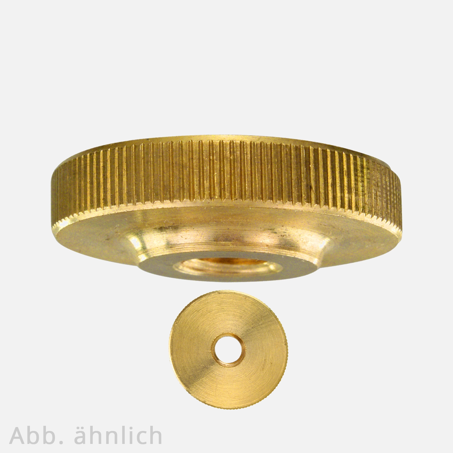 100 Rändelmuttern M3 - DIN 467 - niedrige Form - Messing