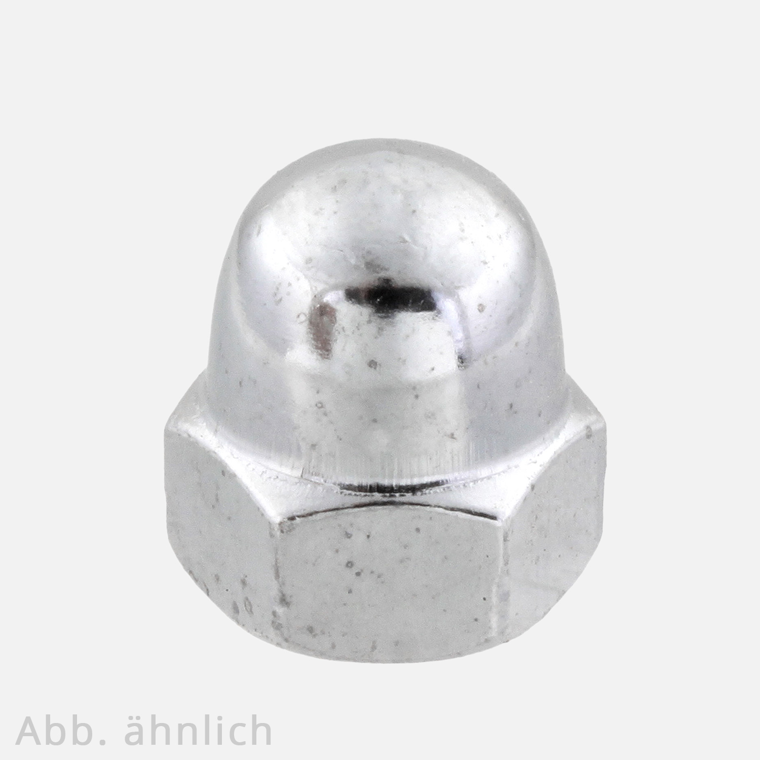 100 Hutmuttern DIN 1587 Messing galvanisch verchromt M8 | M8 | 100 ...