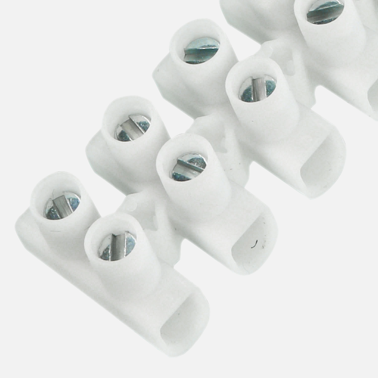 10 VDE-Lüsterklemmen, Verbindungsklemmem, Polypropylen, 12-polig, 1,5-6 mm²