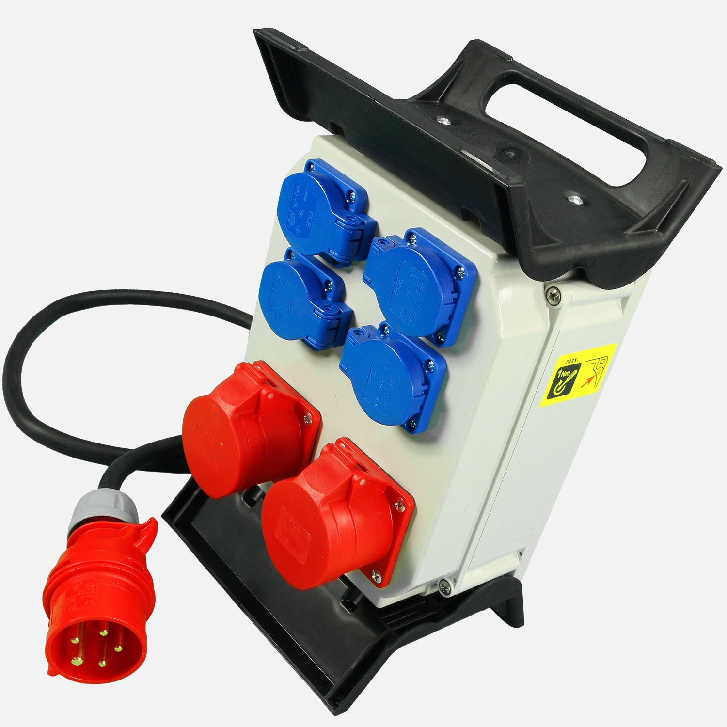 1 Steckdosenverteiler Kunststoff 2xCEE 4xSchuko,IP44,16 A, Zul. H07RN-F 5G2,5 