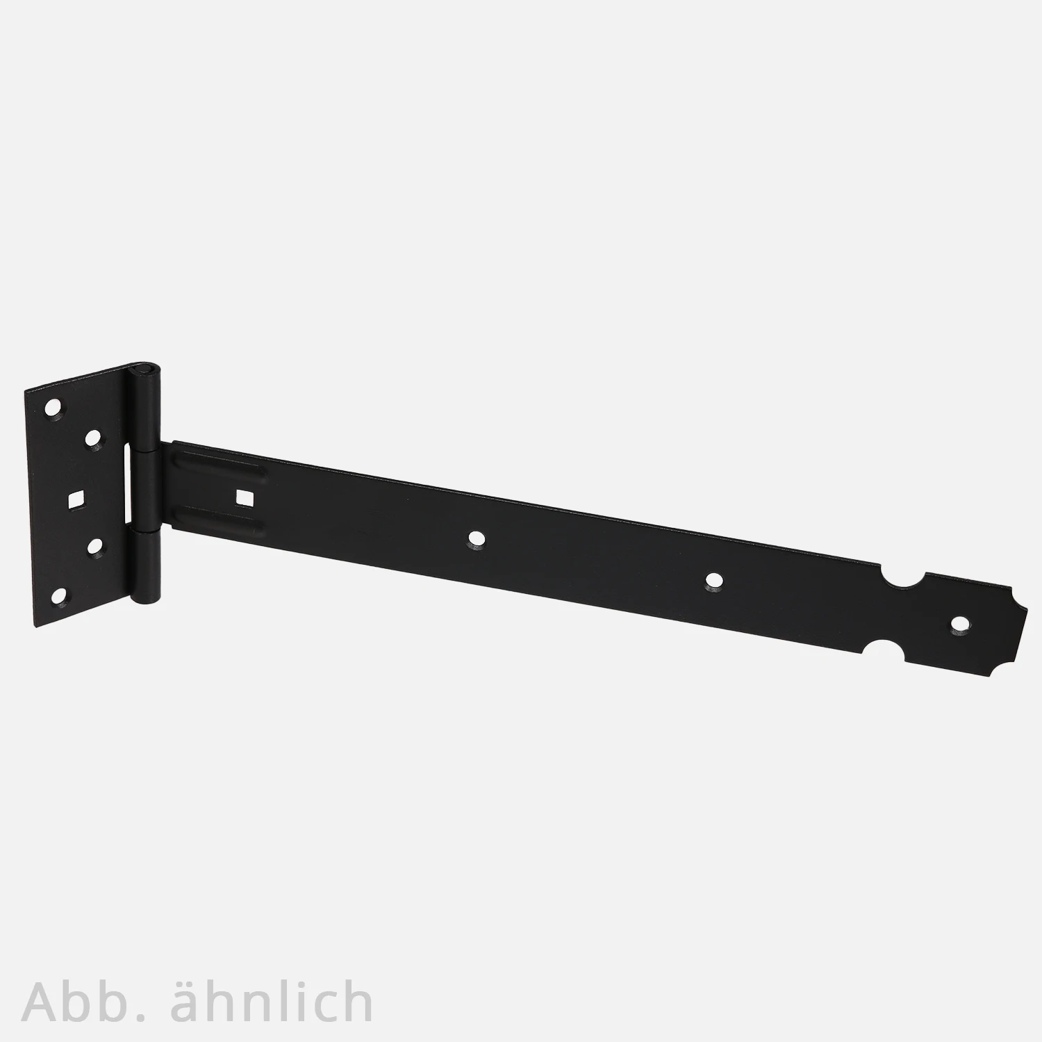 1 leichtes Kreuzscharnier/Kreuzgehänge mit Vierkant in schwarz 200x35x2 mm