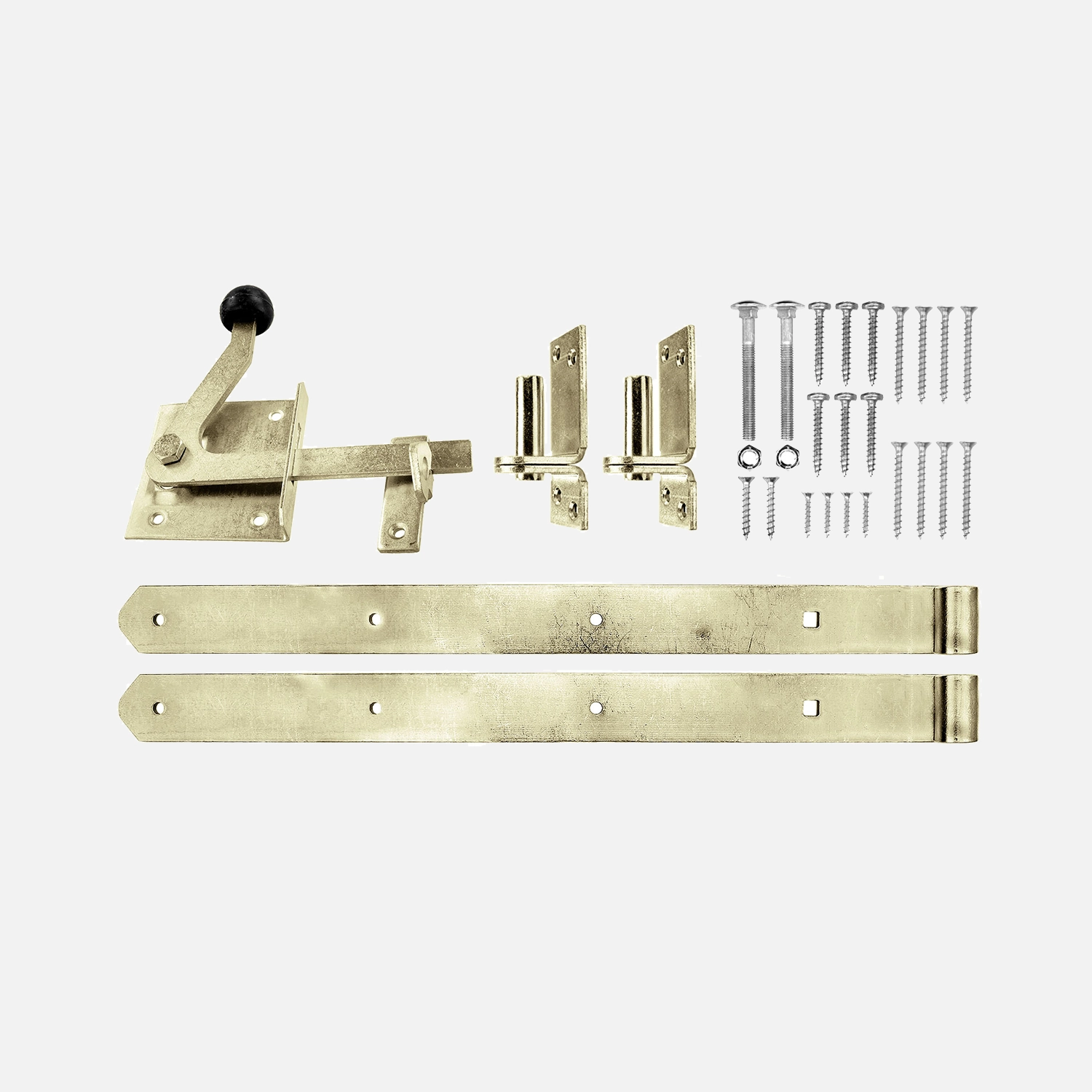 1 Beschlagset, dickschichtpassiviert, Einzeltore, Typ 3202 - Ladenbänder 500 mm