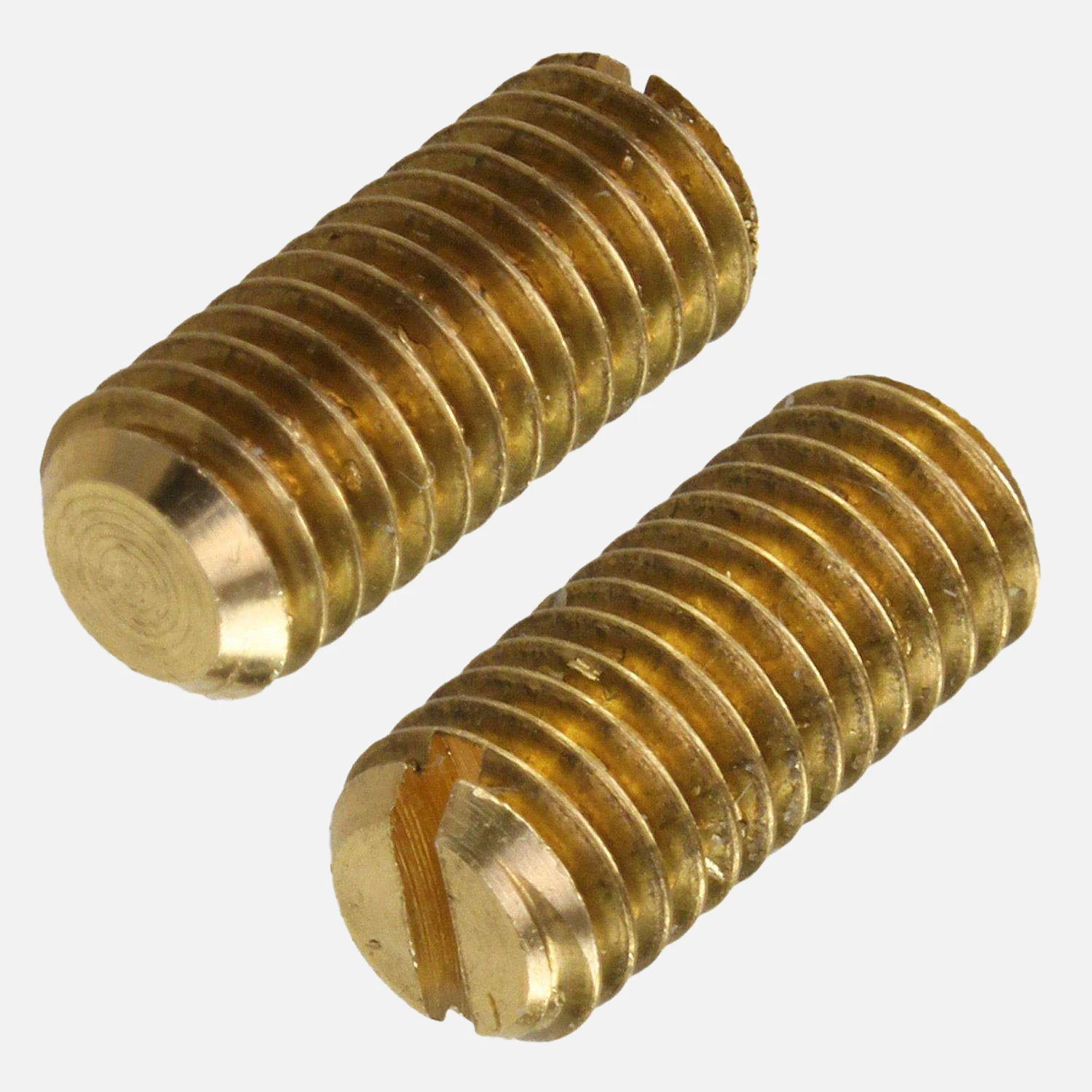 100 Gewindestifte mit Schlitz und Kegelkuppe M3x16 mm - DIN 551 - Messing
