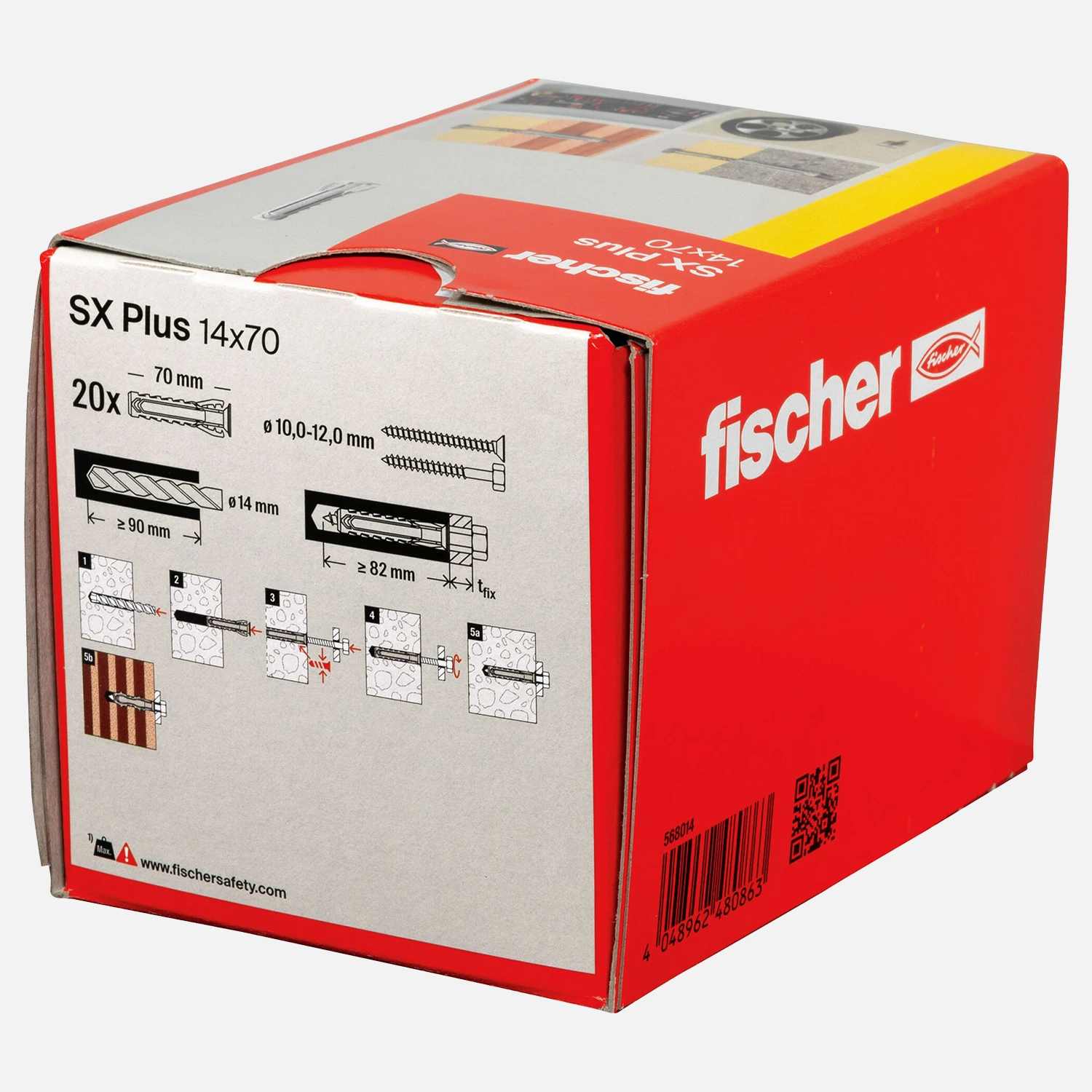 20 FISCHER Spreizdübel SX Plus - 14x70 mm - Nylon